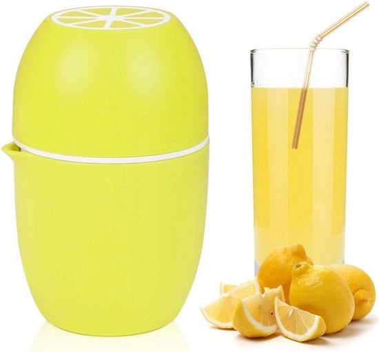 Citruspers a mano, centrifuga per frutta, limone press, pressa per agrumi con due modalità di pressione, pressa per frutta (ciliegie, limoni, arance, agrumi, pompelmo) - giallo