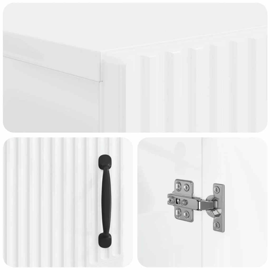 Mobile per scarpe HOORN 59,5 x 39,5 x 87 cm Bianco Lucido 897309