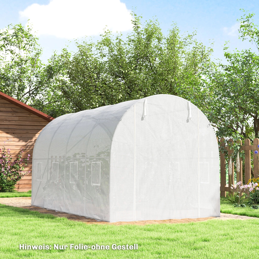 Serra da giardino ¨C zephmum ¨C Bianco 4x2m con porta e 8 finestre