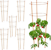 Impianto di sostegno per piante da 6 a 76 cm alto - 3 anelli regolabili - Pomodori arancioni - Metallo e plastica