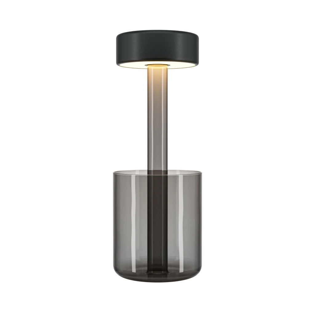 Maytoni Lampada da tavolo moderna AI Collaboration 1 luce LED integrato grigio vetro