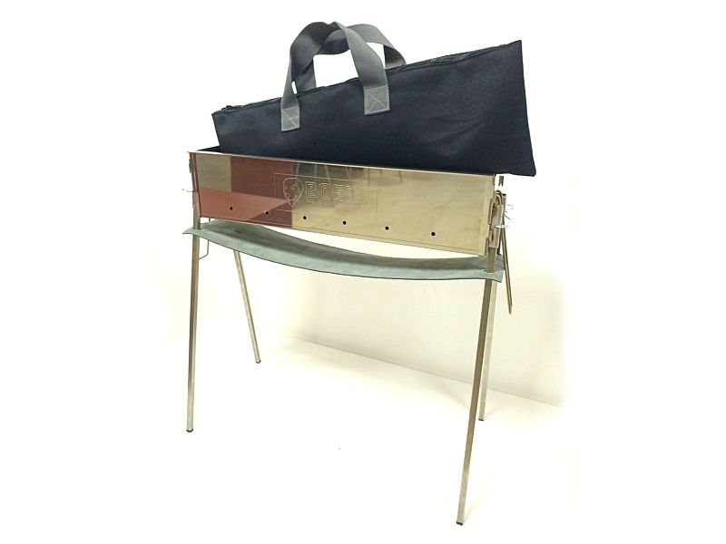 Fornacella portatile e smontabile per arrosticini Boero 50 in acciaio inox