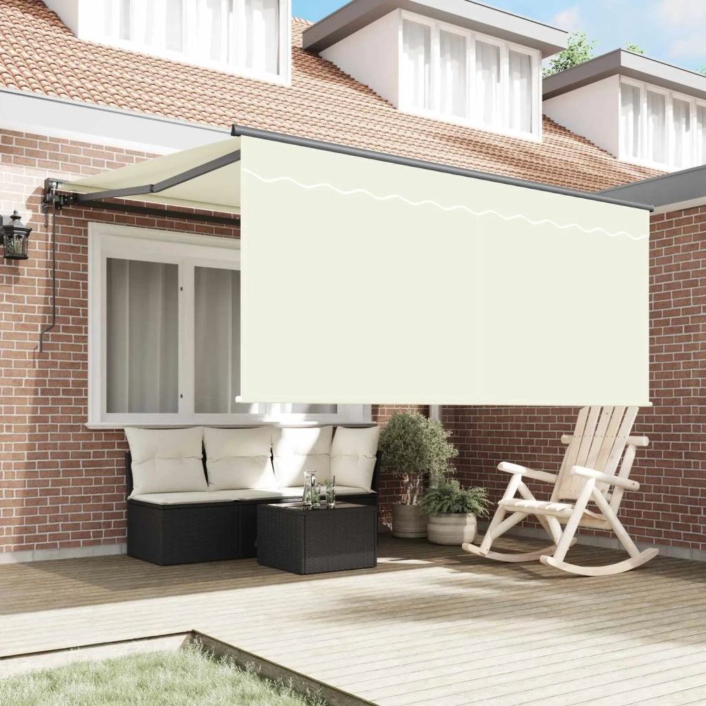 Tenda Retrattile Crema 300 x 250 cm Poliestere e Alluminio 3329922