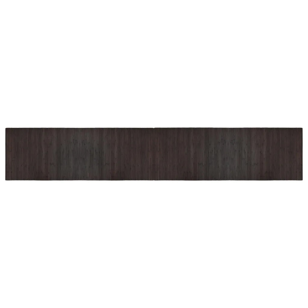 Tappeto Rettangolare Marrone Scuro 70x400 cm in Bambù 376761