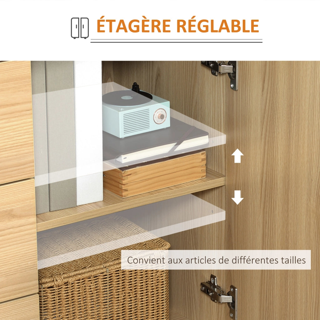 Cassettiera con ante e ripiani ¨C zephmum ¨C 120x39,5x77 cm