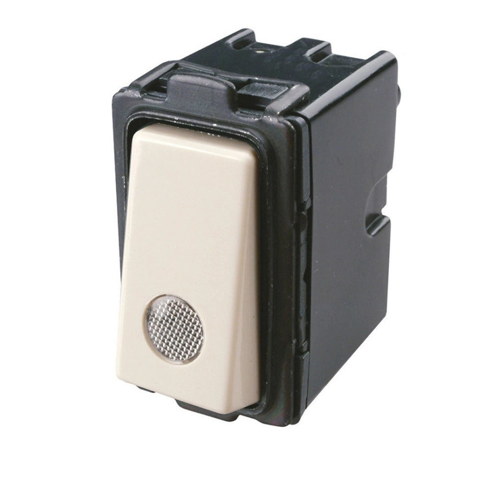 Trade Shop - Serie Magic Compatibile Interruttori Bipolari Unipolari Prese Compatibili Moduli -     Interruttore Luminoso