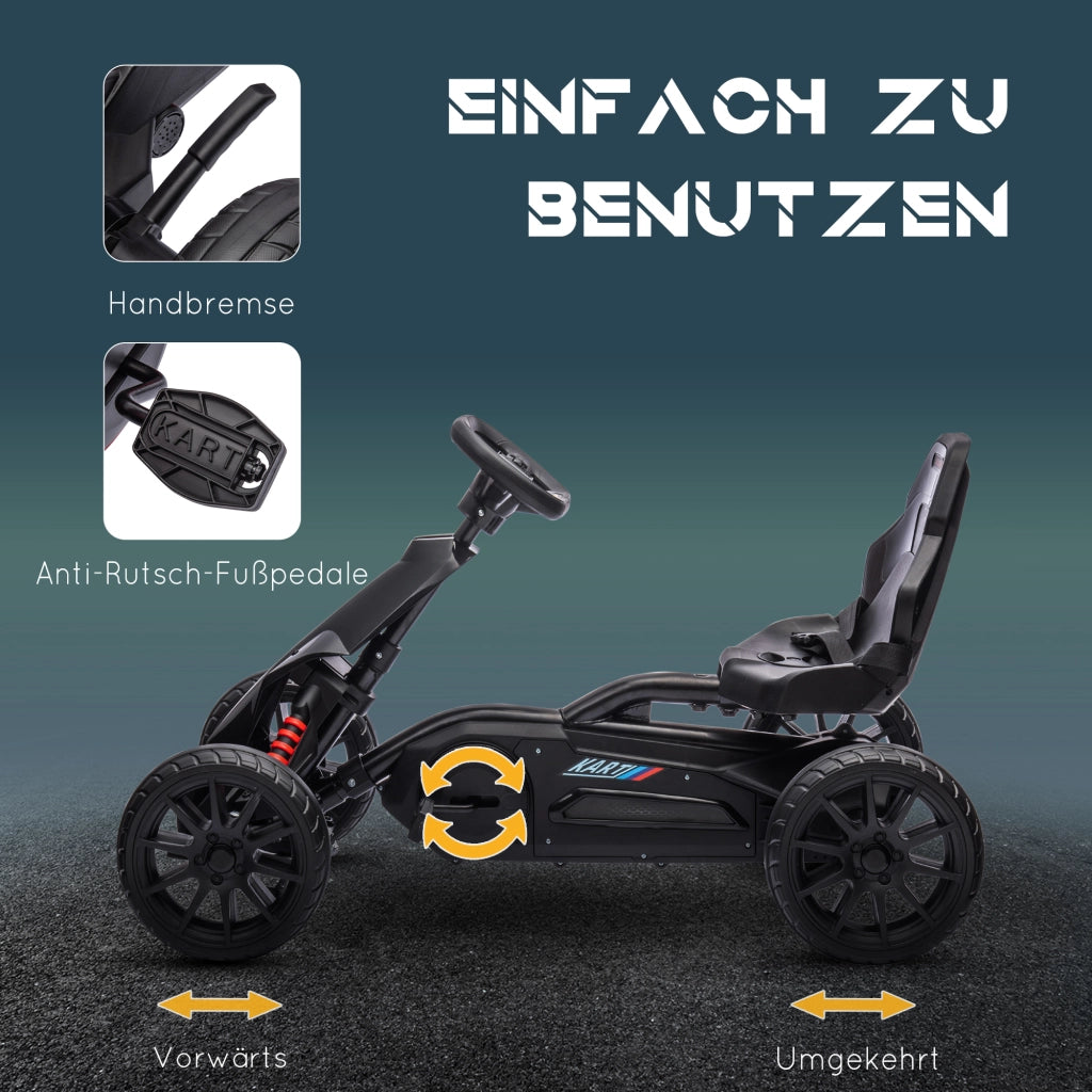 Go-Kart Bambini Regolabile ¨C Zephmum ¨C Nero
