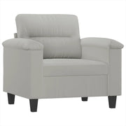 Set Divani 3 pz con Cuscini Grigio Chiaro in Tessuto Microfibracod mxl 131570