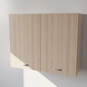 Pensile Cucina in Legno Nobilitato Rovere Mobile Alto con 1 Anta, Pensile Componibile Moderno Made in Italy (H72XL80XP33cm)