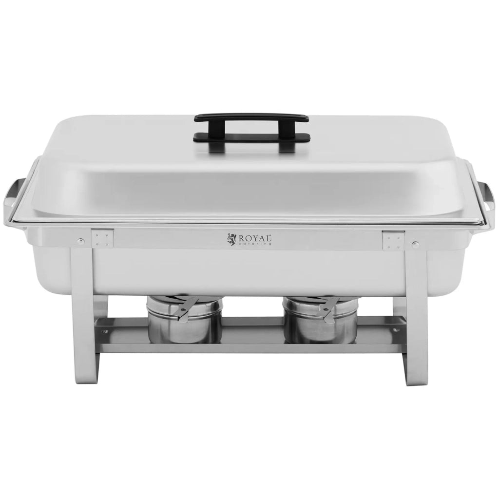 Scaldavivande professionale GN 1/2 2 x GN 1/4 9 litri 2 bruciatori per impasti bruciati 295 x 235 x 60 / 240 x 135 x 65 mm acciaio inox 14_0008673