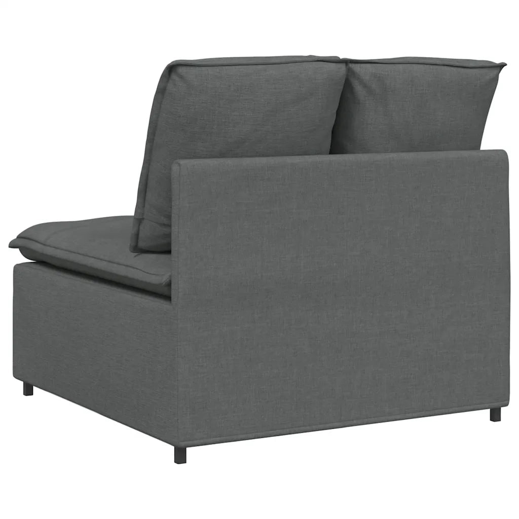 vidaXL Modulo Centrale Divano Modulare con Cuscini Grigio Scuro 100 cm