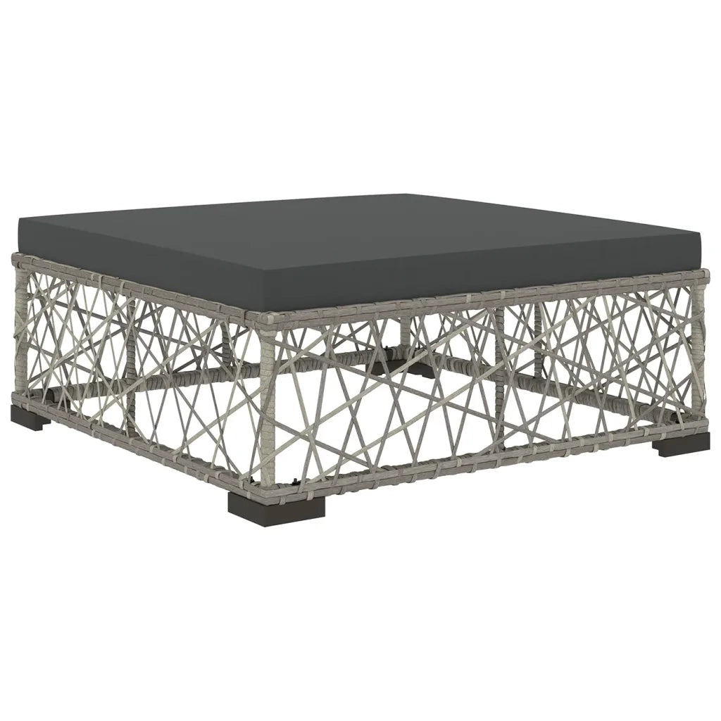 Set Divani da Giardino 6 pz con Cuscini in Polyrattan Grigio cod mxl 35639
