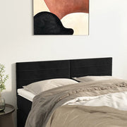 Testiera Nero 144x5x78/88 cm in Velluto 346154