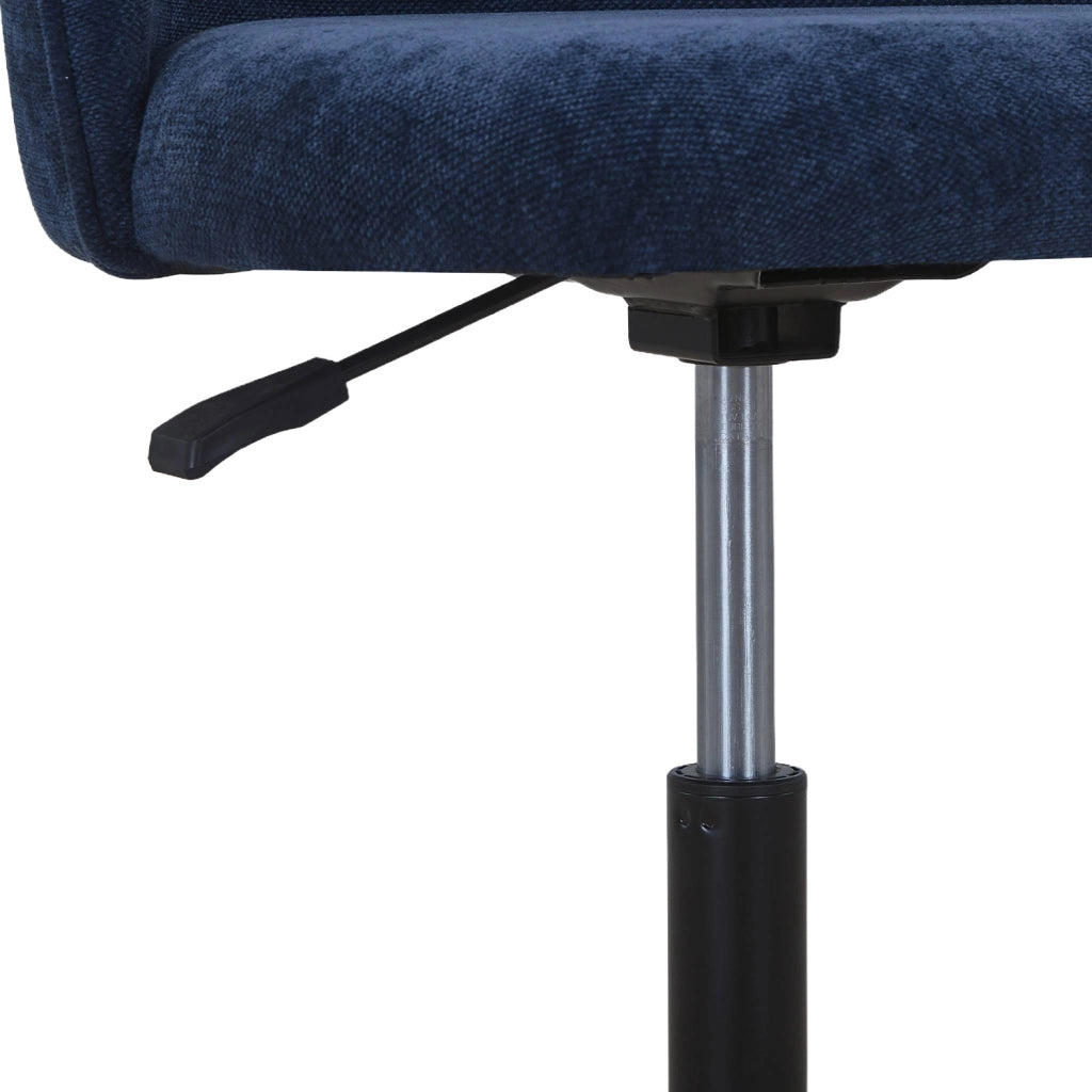 Sedia da ufficio con rotelle in tessuto, blu