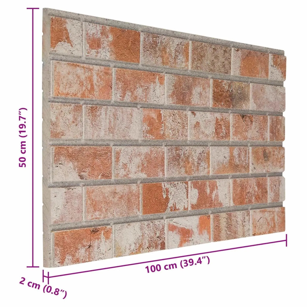 Pannelli da parete 10 pcs Arancione 100 x 50 cm Schiuma EPS 42046092