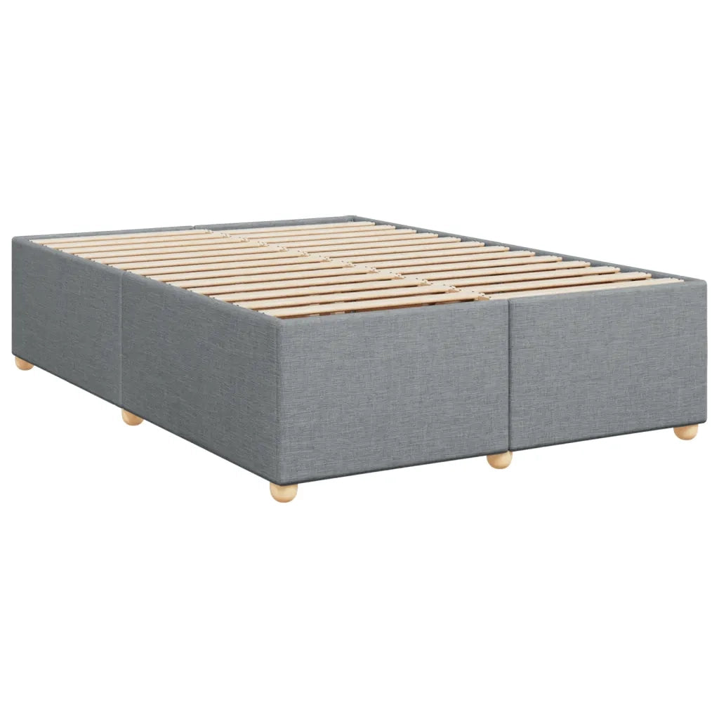 Giroletto a Molle con Materasso Grigio Chiaro160x200 cm Tessuto