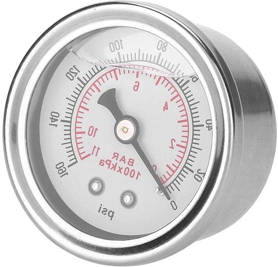Gauge di Pressione del Carburante 0-160 PSI - Regolatore di Pressione del Carburante Automatico - Liquido - Misurazione della Pressione del Carburante
