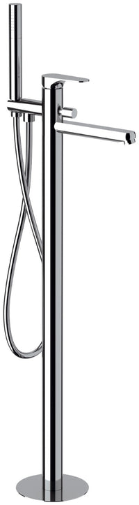 Rubinetto bordo vasca da pavimento, con deviatore e kit doccia - serie class line