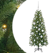 Albero di Natale | Decorazioni natalizie artificiale con 150 LED Verde 120 cm PE e PVC
