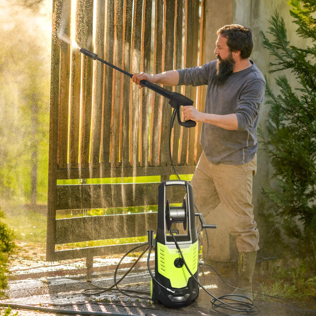Pulitrice ad Alta Pressione 2200W ¨C zephmum ¨C Verde e Nero 32x32x80 cm