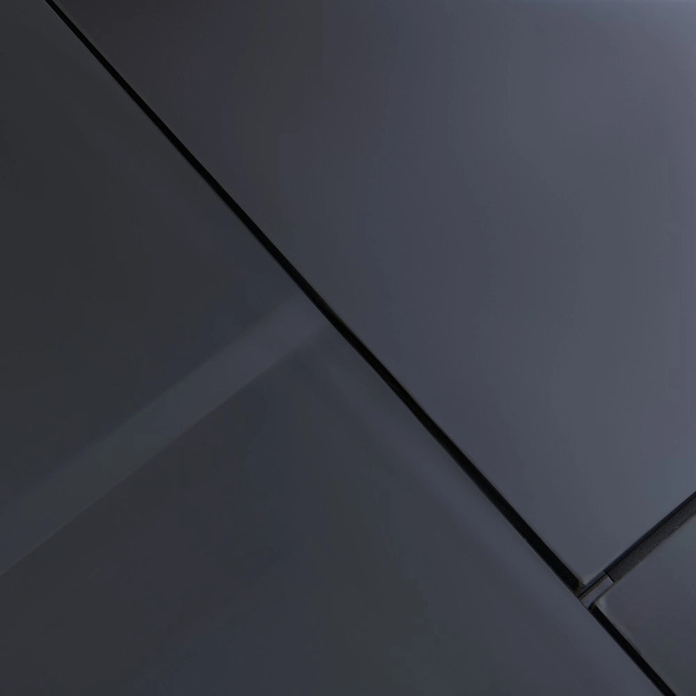 Tavolino da Caff¨¨ Multifunzionale ¨C MINIMAL ¨C Nero Lucido, Altezza Regolabile, 110x50x48 cm