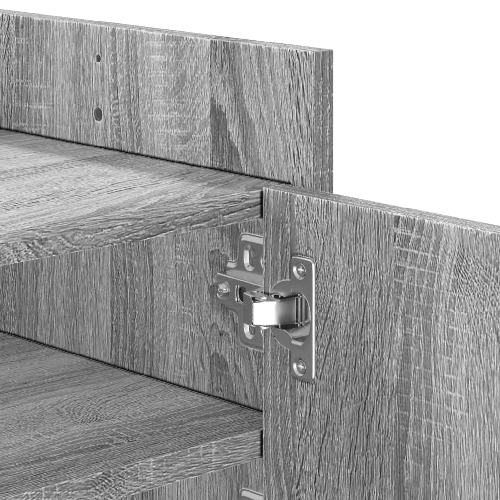 Mobile TV multimediale scaffale TV mobile TV sala da pranzo soggiorno camera da letto Sonoma 100 x 35 x 40 cm legno ingegnerizzato grigio 02_0028331
