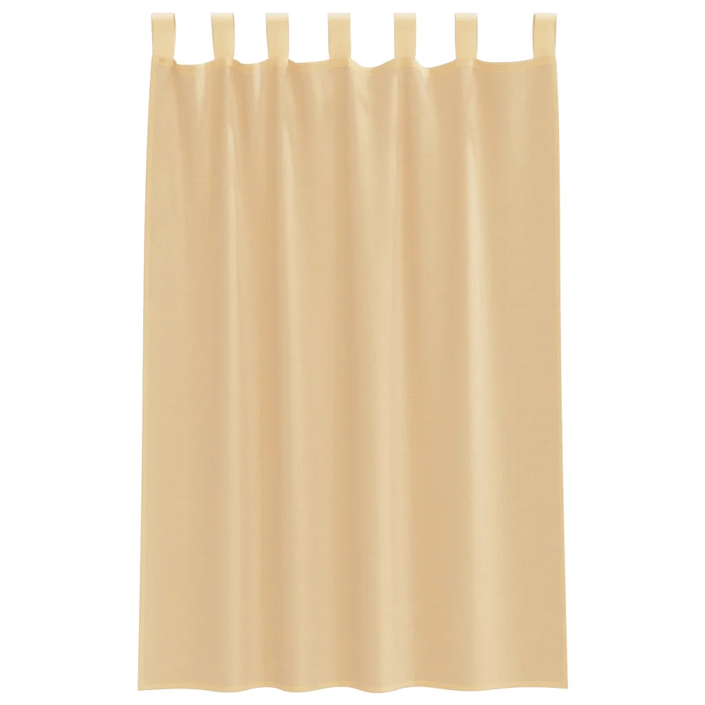 Tende in Voile con Passanti 2 pz Sabbia 140x175 cm 4102307