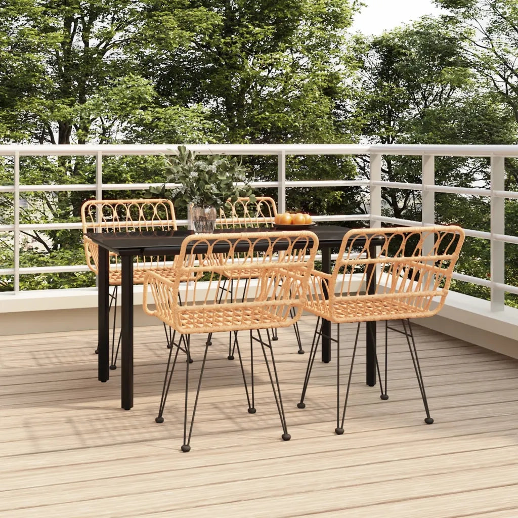Set da Pranzo da Giardino 5 pz in Polyrattan 3157861
