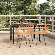 Set da Pranzo da Giardino 5 pz in Polyrattan 3157861
