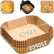 Pannello antiaderente per forno a aria calda - 120 pezzi - impermeabile e resistente all'olio - adatto per forni a aria calda 23cm - liner quadrato