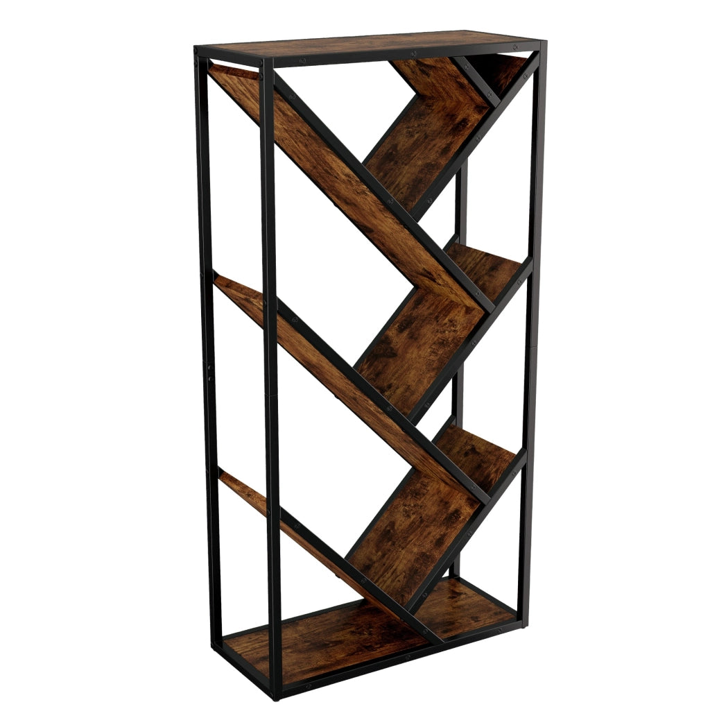 Scaffale ad albero 80×35×160 cm in MDF e acciaio