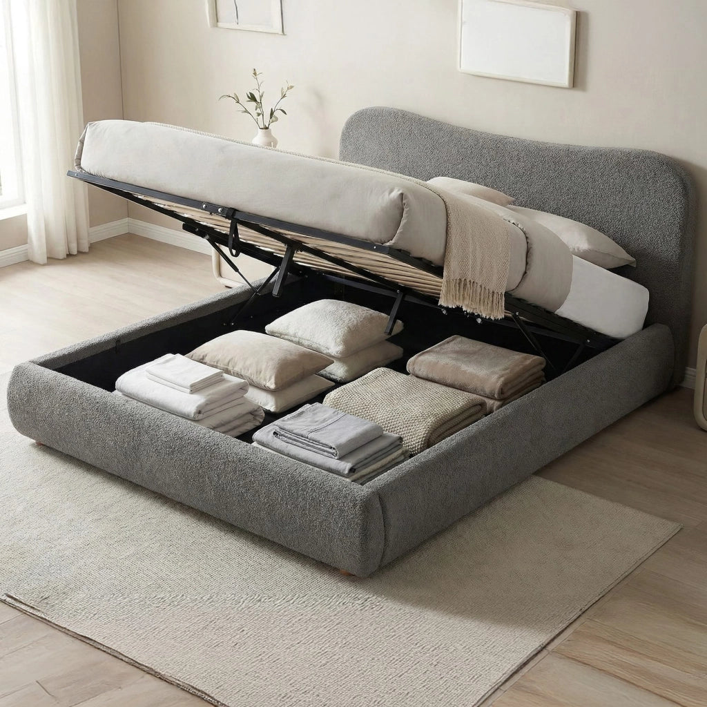Letto Maido Teddy in tessuto 160x200 cm 1