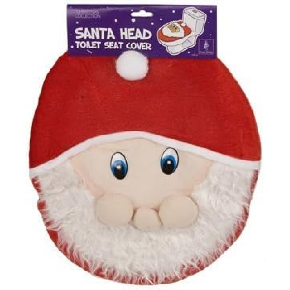 Babbo natale sedile wc copre la testa
