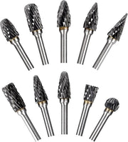 10 pezzi di carburo di tungsteno con 1/8" testa per lavorazione del legno - taglio, levigatura, grava e foratura