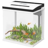 ACQUARIO DA 13L A ILLUMINAZIONE LED CON FORI DI VENTILAZIONE, IN VETRO HD E ABS, 29L X 20P X 30.5A CM