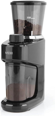 Molitore elettrico per caffè 160 g con cilindro in acciaio inossidabile 15 livelli di grana regolabili contenitore di lenticchie rimovibile potenza 150 watt nero