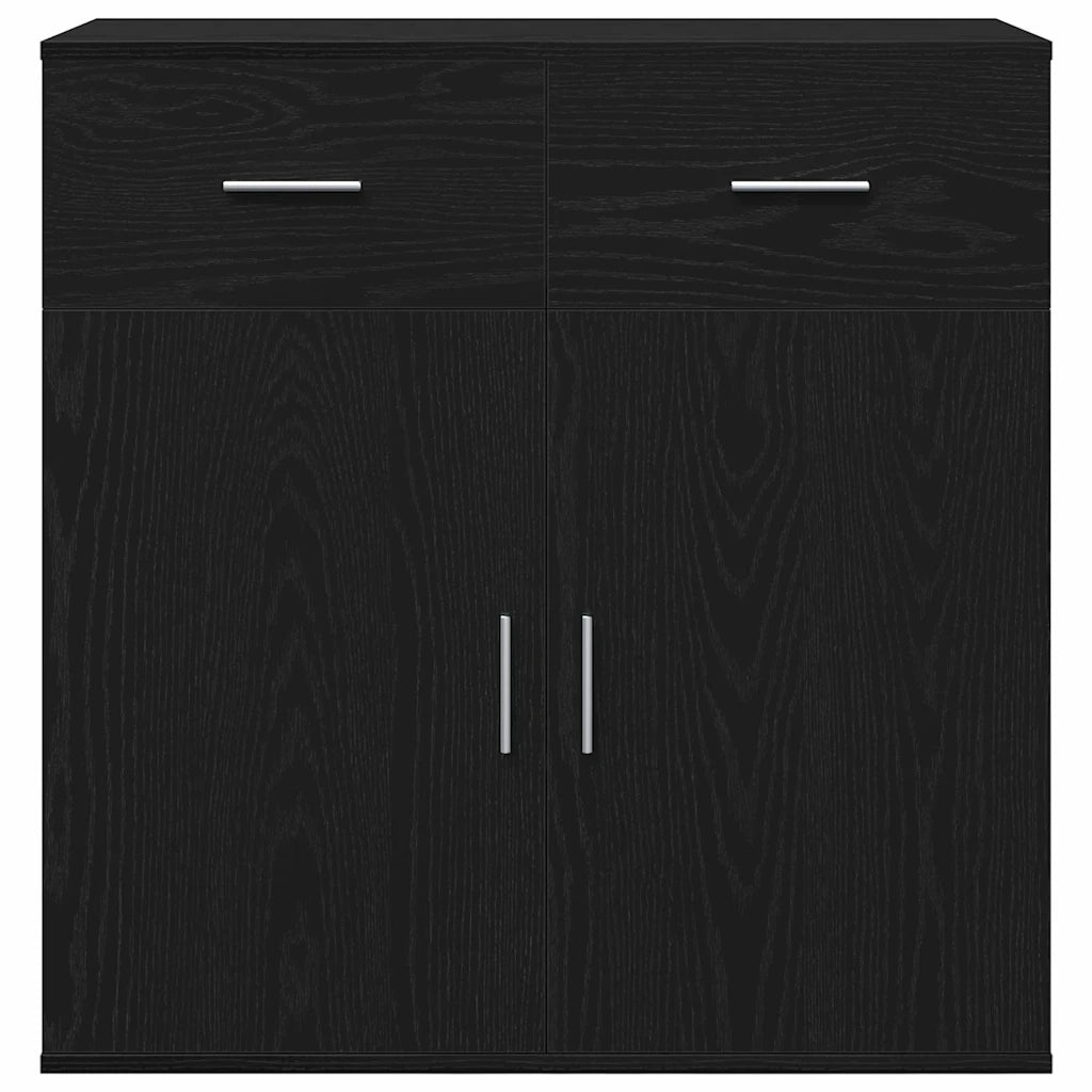 Credenza Rovere Nero 78 x 38 x 80 cm Legno multistrato 871677