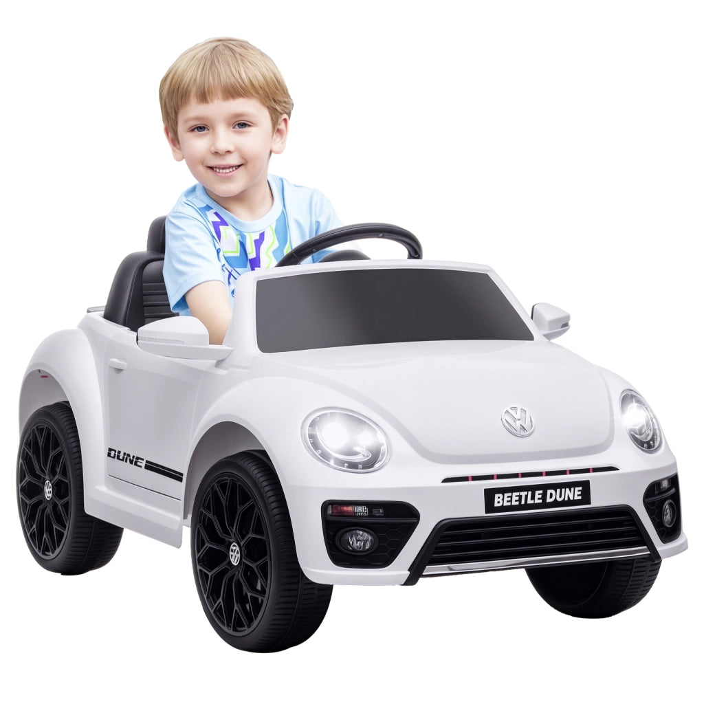 Giocattolo Bambini Auto Elettrica VW Beetle ¨C zephmum ¨C Bianco con Telecomando