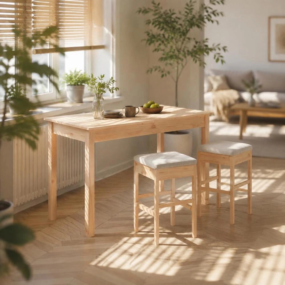 Dining Table 110x55x75 Cm Solid Pine Wood