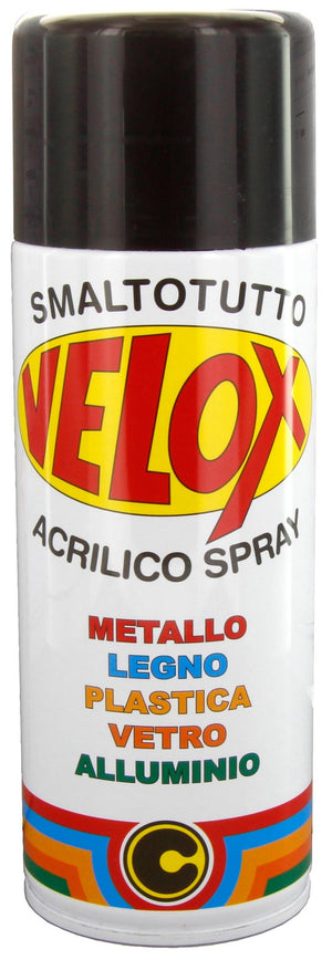 velox spray acrilico nero lucido ral 9005 cod:ferx.16344