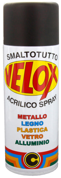 velox spray acrilico nero opaco ral 9005 cod:ferx.16346