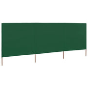 Paravento a 3 Pannelli in Tessuto 400x160 cm Verde CFW9550684
