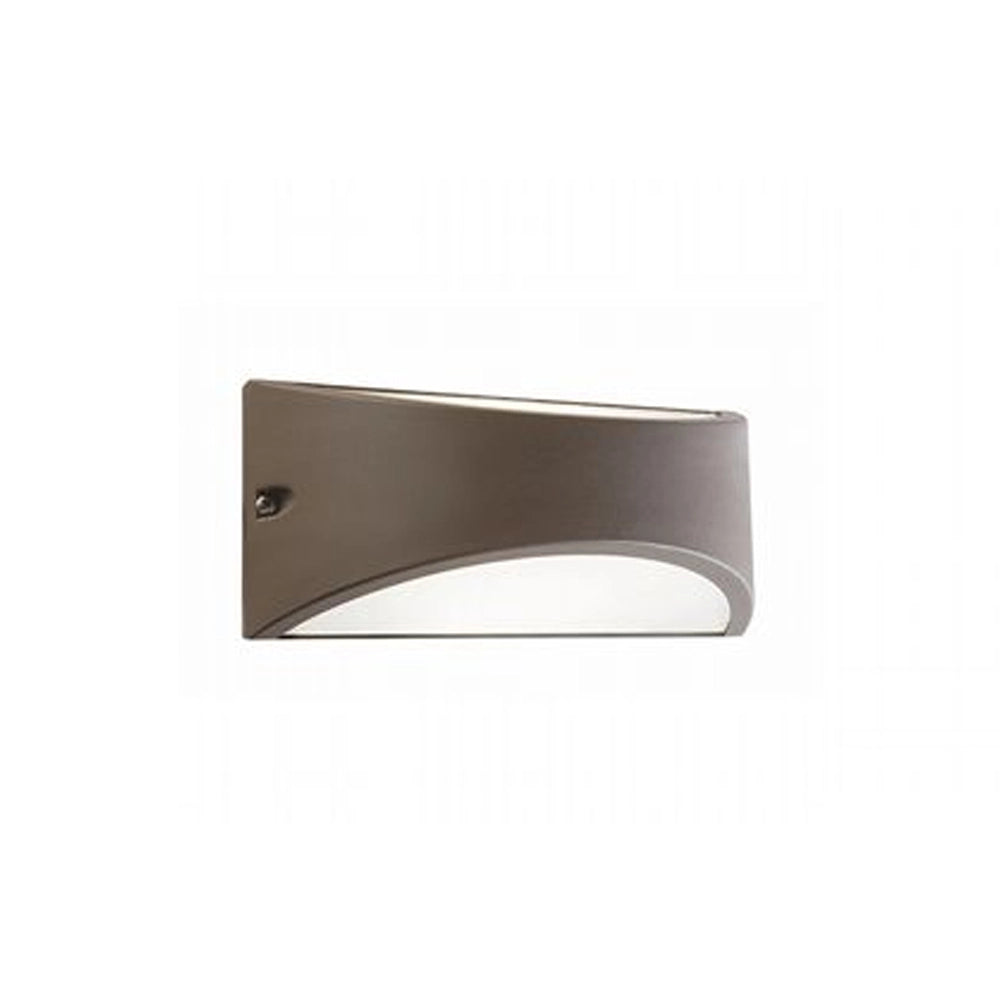 Applique Da Esterno Moderna Lhasa Alluminio E Termoplastica Caffè Led 10W 4000K