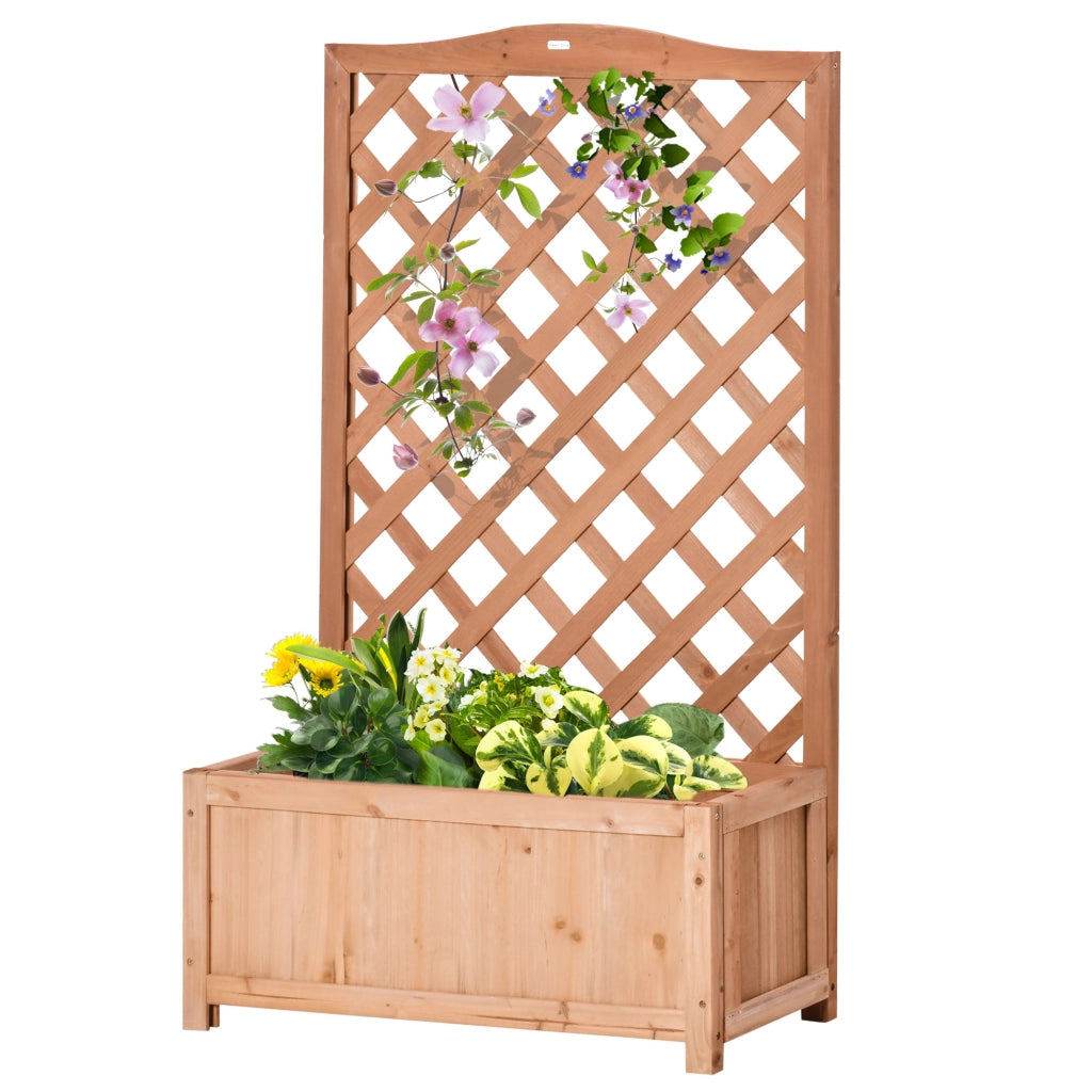 Fioriera con Griglia ¨C zephmum ¨C Legno di Pino, 70x28x117 cm