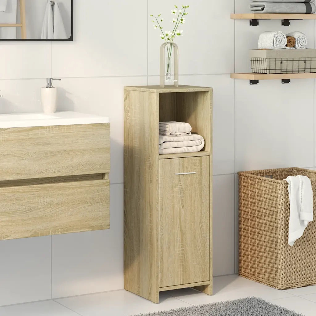 vidaXL Mobile da Bagno Rovere Sonoma 30x30x95 cm in Legno Multistrato