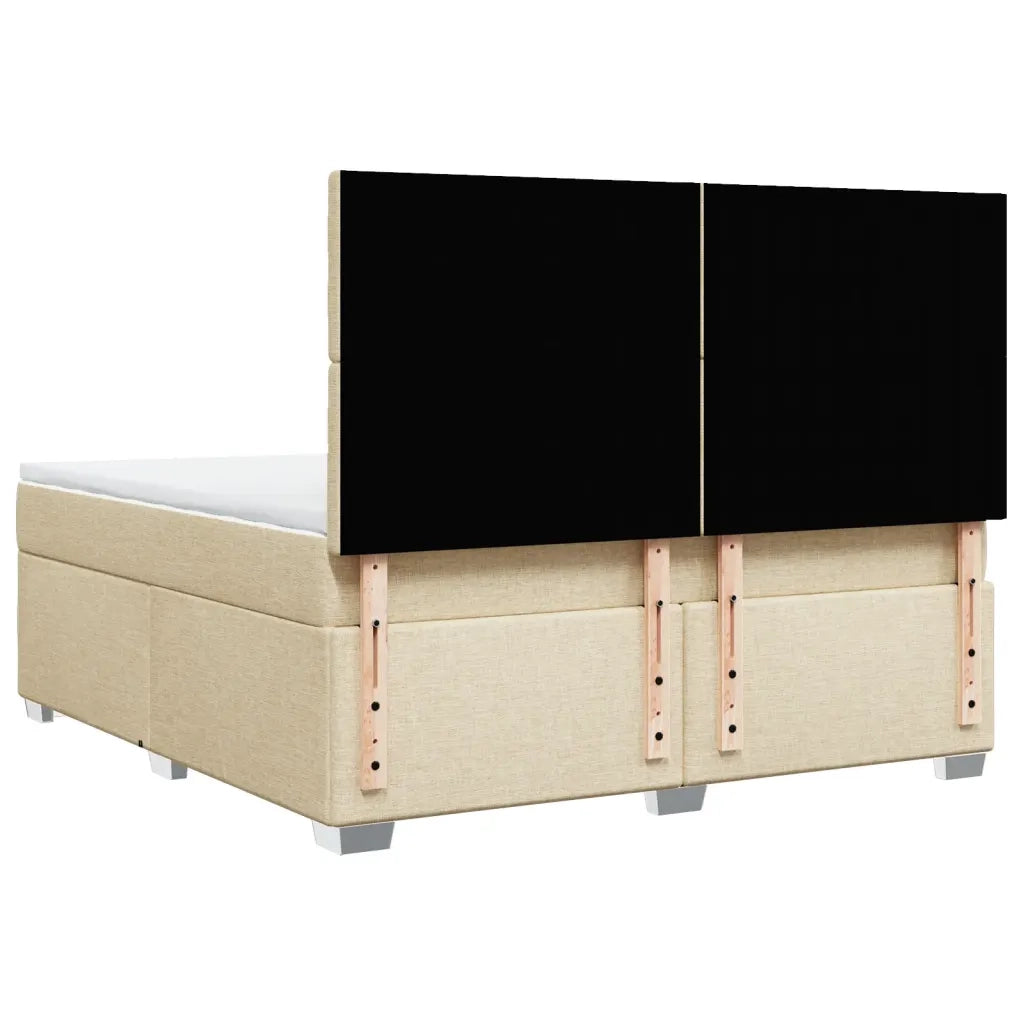 Giroletto a Molle con Materasso Crema 180x200 cm in Tessuto 3290586