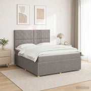 Letto box spring con materasso Tortora 140 x 200 cm Tessuto 3454421