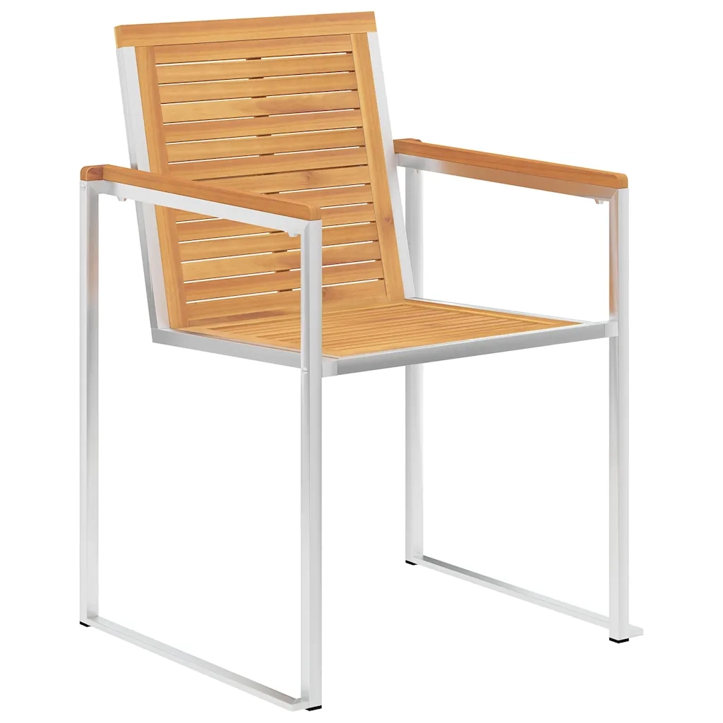 Sedie da Giardino con Cuscini 6 pz in Legno Massello di Teak 3078581