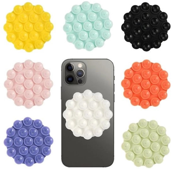 Supporto per Telefono Mobile - 8 Pezzi - Sostegno con Viti - Silicone - Senza Mani - Facile da Installare - Materiale Duraturo