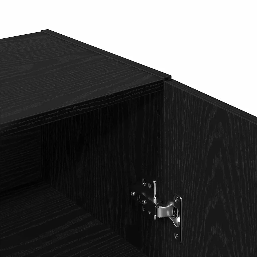 Credenza Rovere Nero 100x36x60 cm in Legno Multistrato 862094